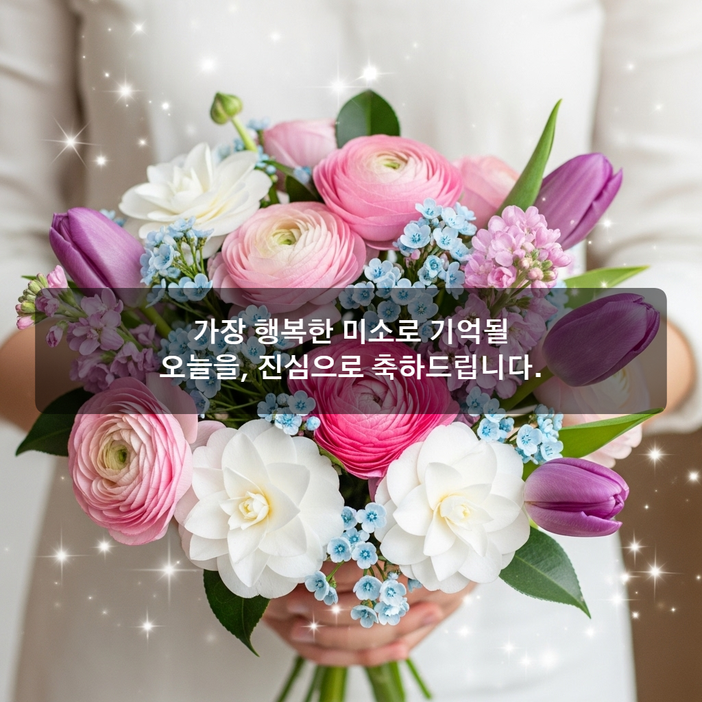 생일축하 꽃다발 이미지 문구 모음 메세지