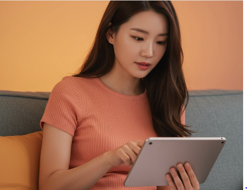 식이섬유 많은 음식 등에 대해 자료를 검색하는 모습 2