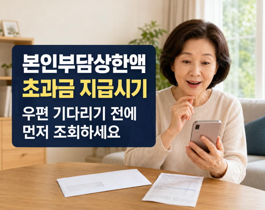 본인부담상한액 초과금 지급시기|우편 안내문 기다리기 전에 먼저 조회하세요