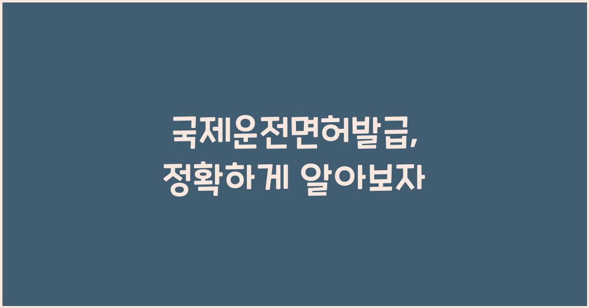 국제운전면허발급