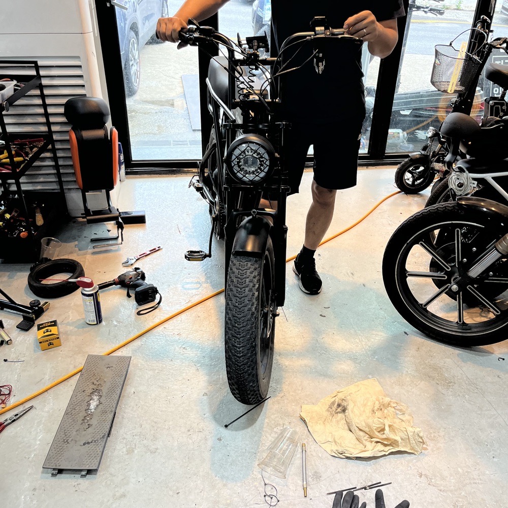 AU테크 엑스트랙 몬스터 B 브레이크 소음 : 수원 전기자전거 수리