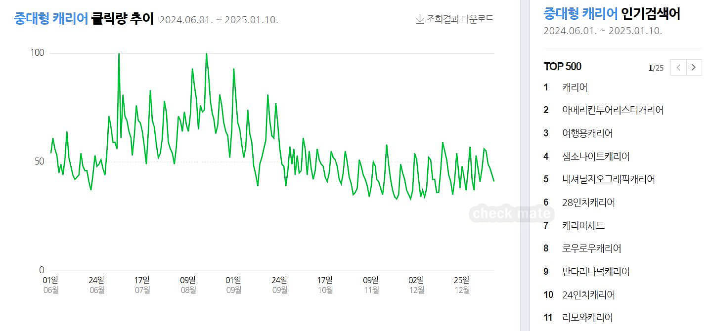 여행용 캐리어 순위