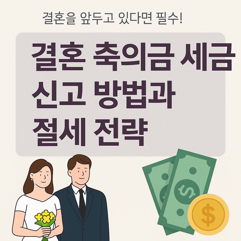 결혼 축의금 세금 신고