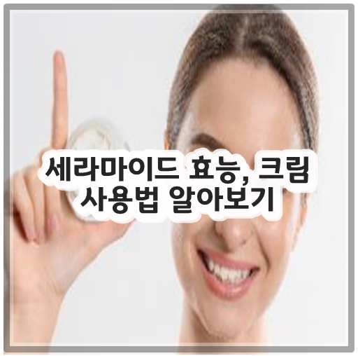 세라마이드 효능, 크림 사용법 알아보기