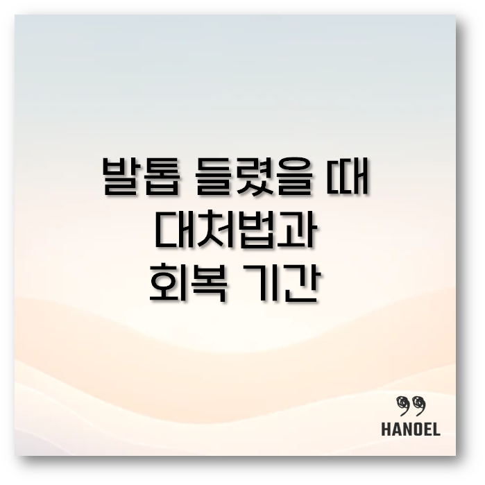 발톱 들렸을 때