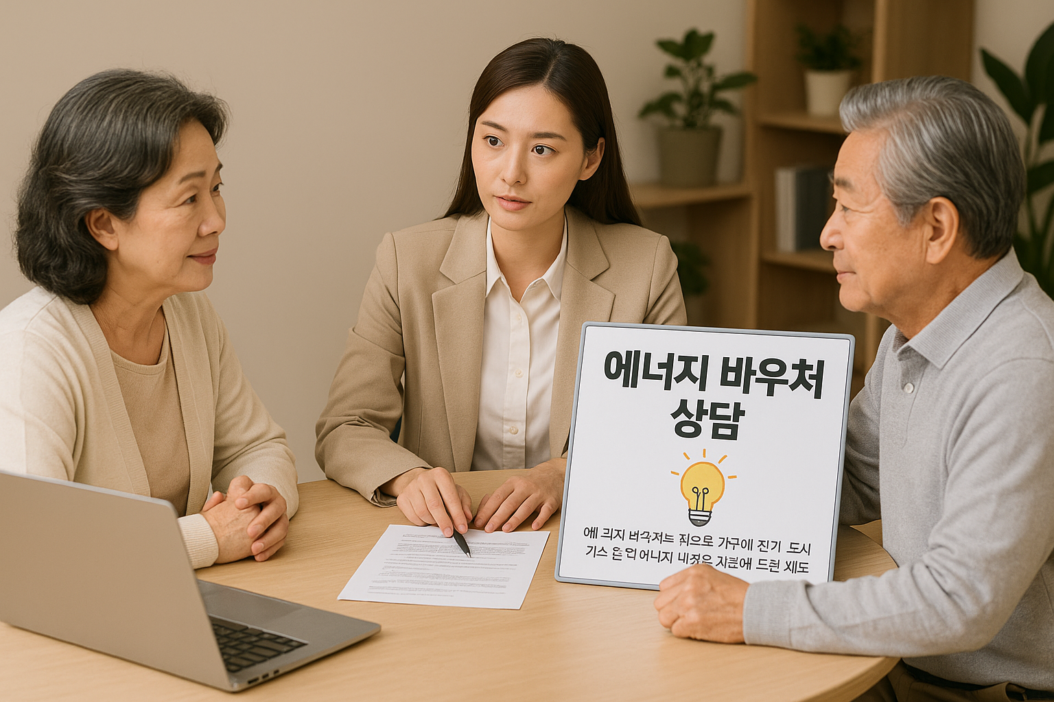 에너지 바우처 상담원과 상담