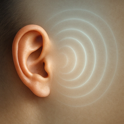 귀 내부 구조를 단면도로 설명한 이미지