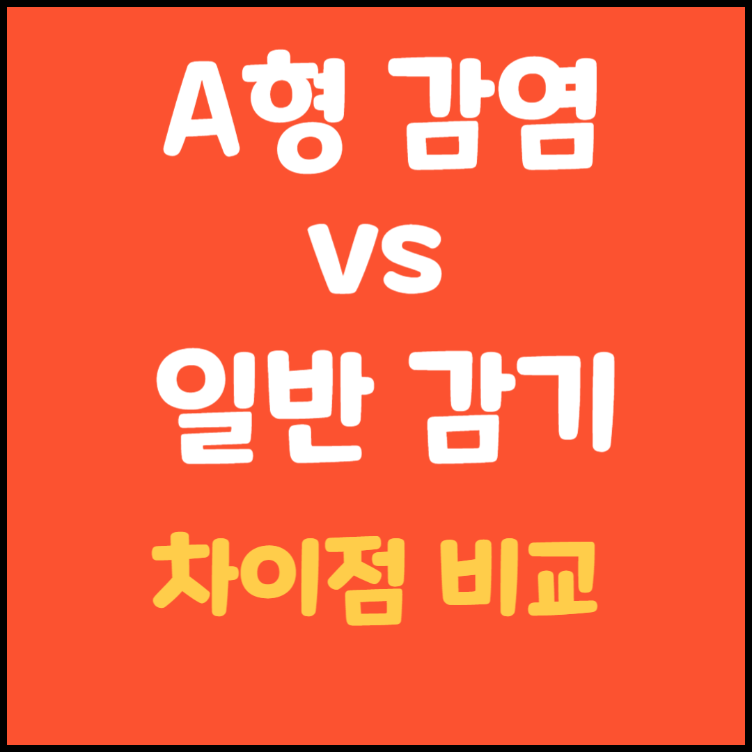 독감과 일반감기 차이점