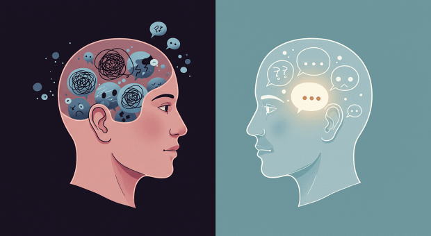 한사람이-자신의-투명한-머리를-바라보는-이미지