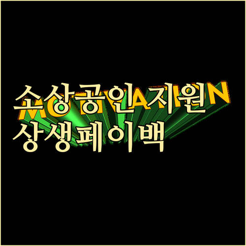 소상공인 지원 상생페이백 개념과 기대..
