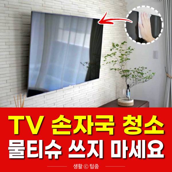 tv 청소 손자국 지우기 물티슈,팁줌