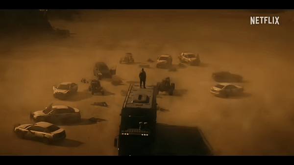 미래-배경-트럭과-자동차들