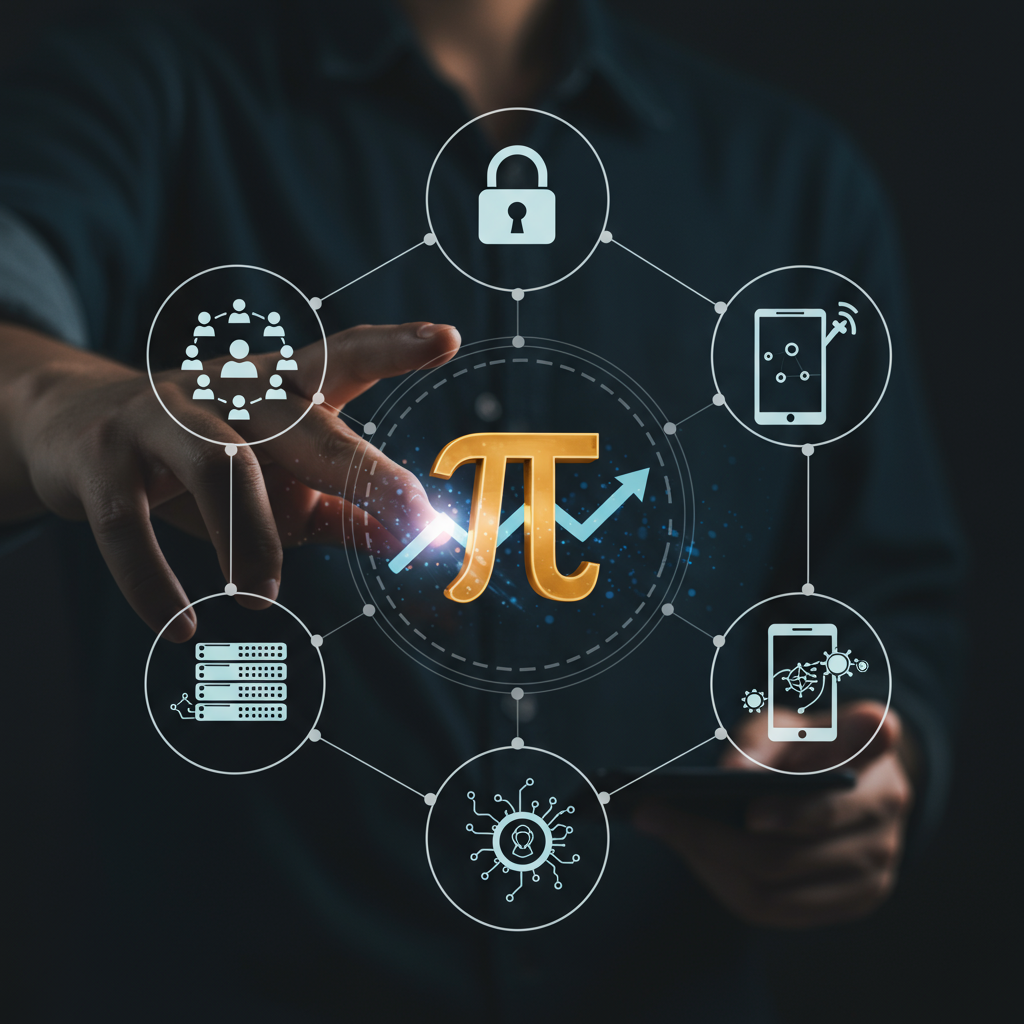 파이코인 채굴 부스트 요인을 나타내는 아이콘들