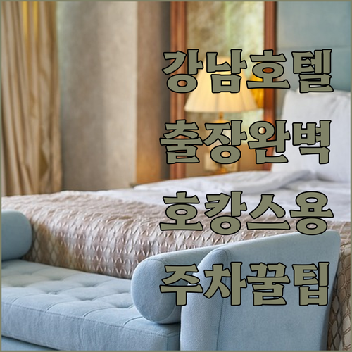 비즈니스 출장과 호캉스에 좋은 강남 ..