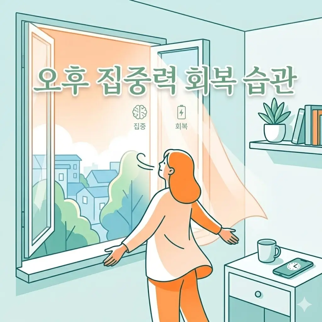 오후만 되면 집중력이 떨어지는 사람을 위한 짧은 회복 습관