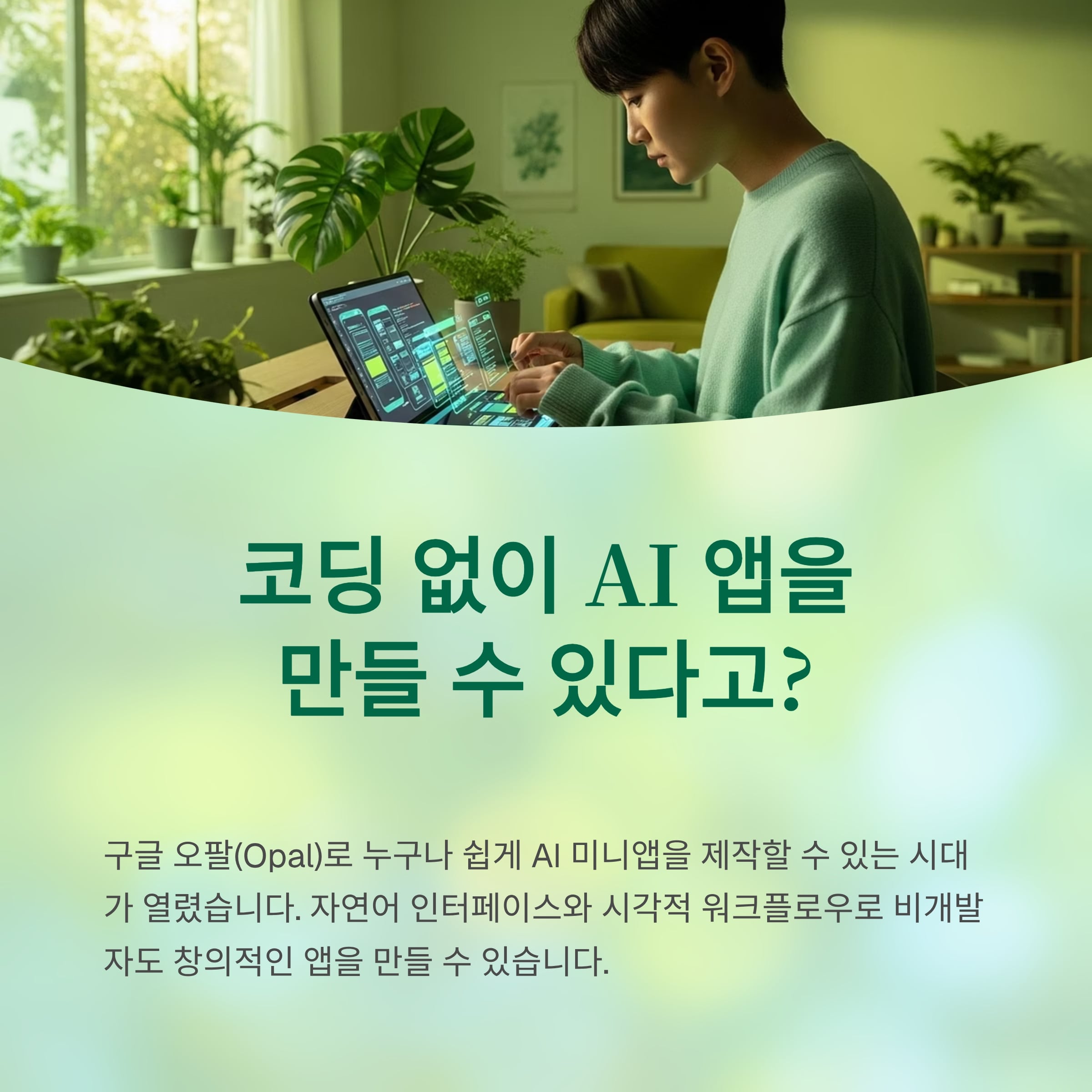 구글 오팔(Opal), AI 미니앱 제작 대중화 시대를 열다