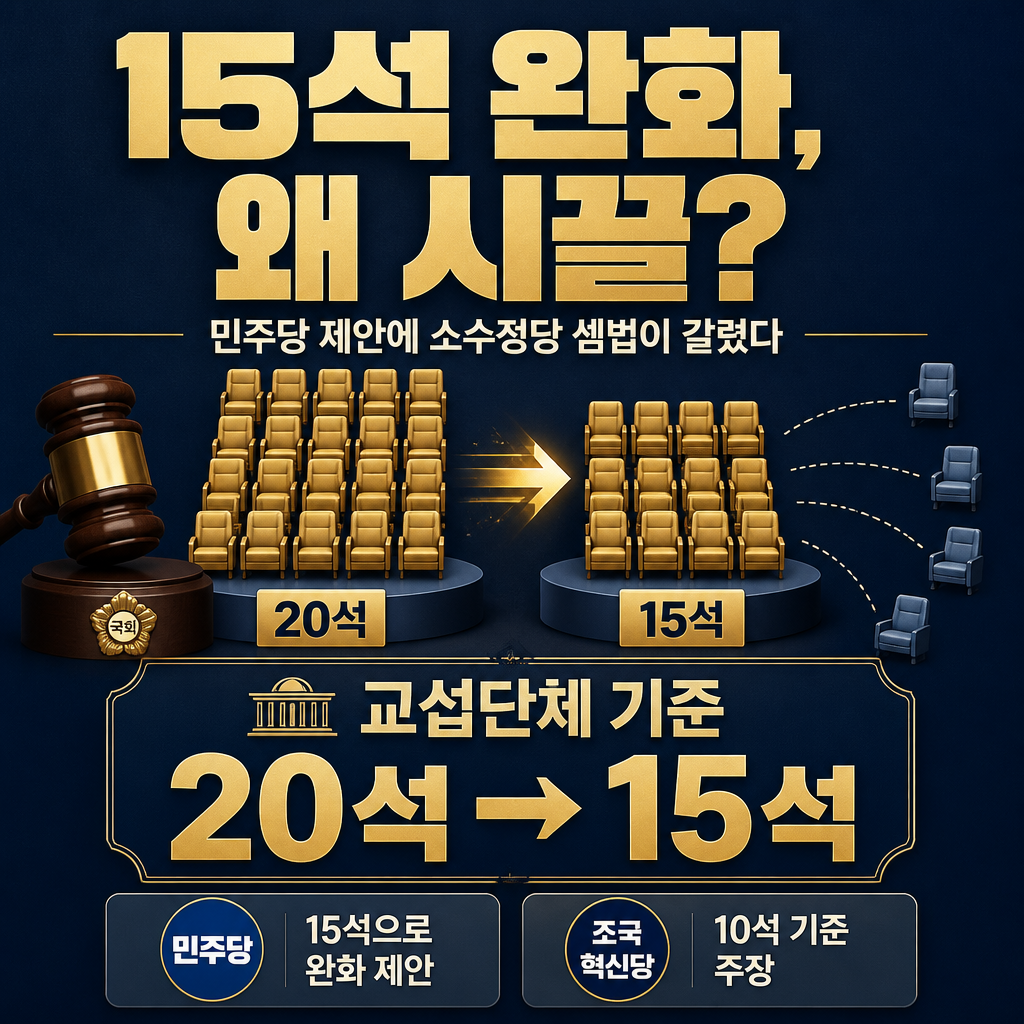 15석 완화, 왜 시끌?
