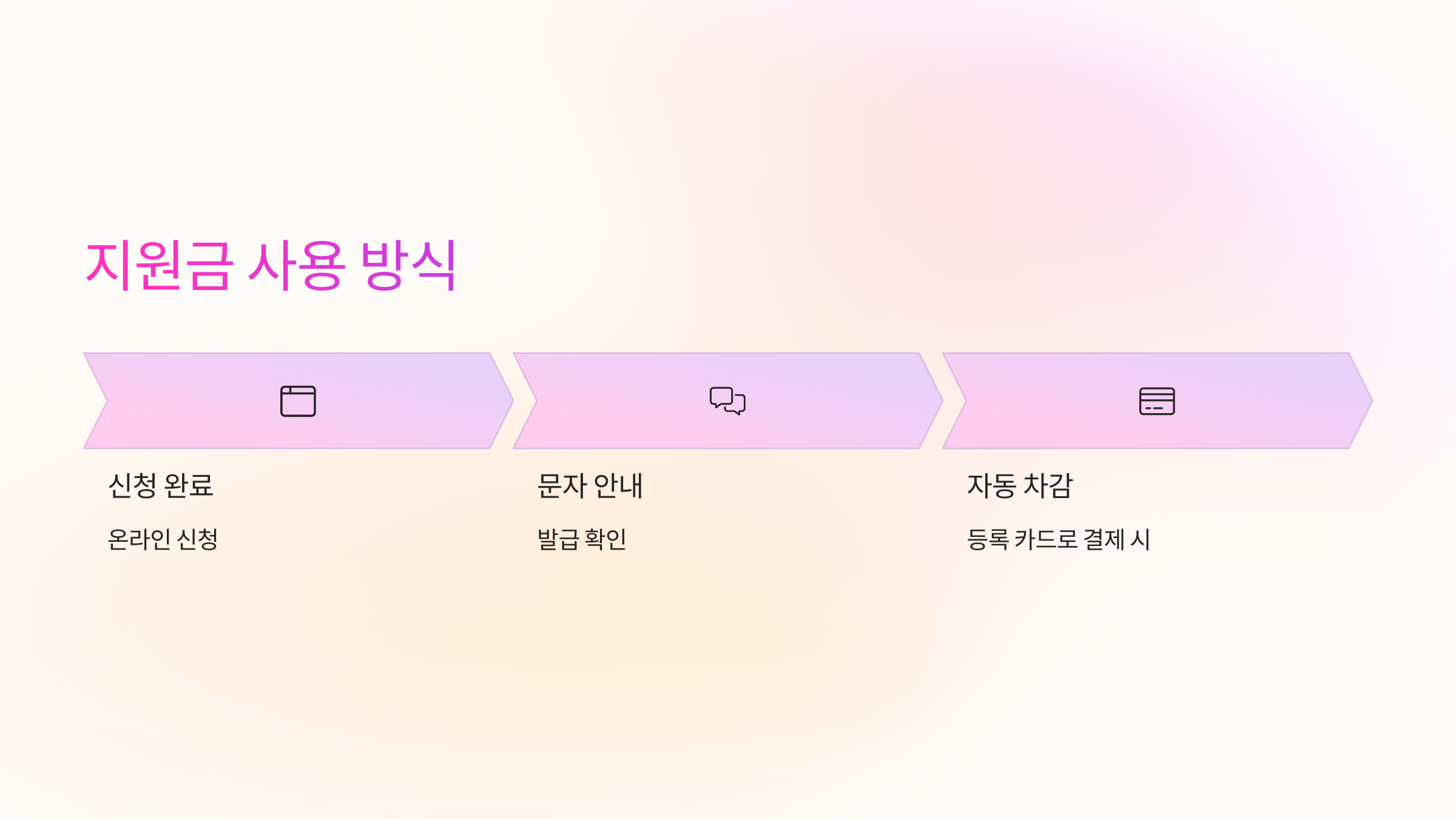 지원금사용방식