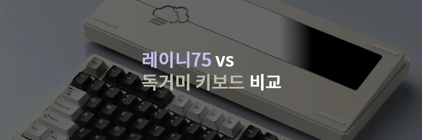레이니75-독거미키보드-비교
