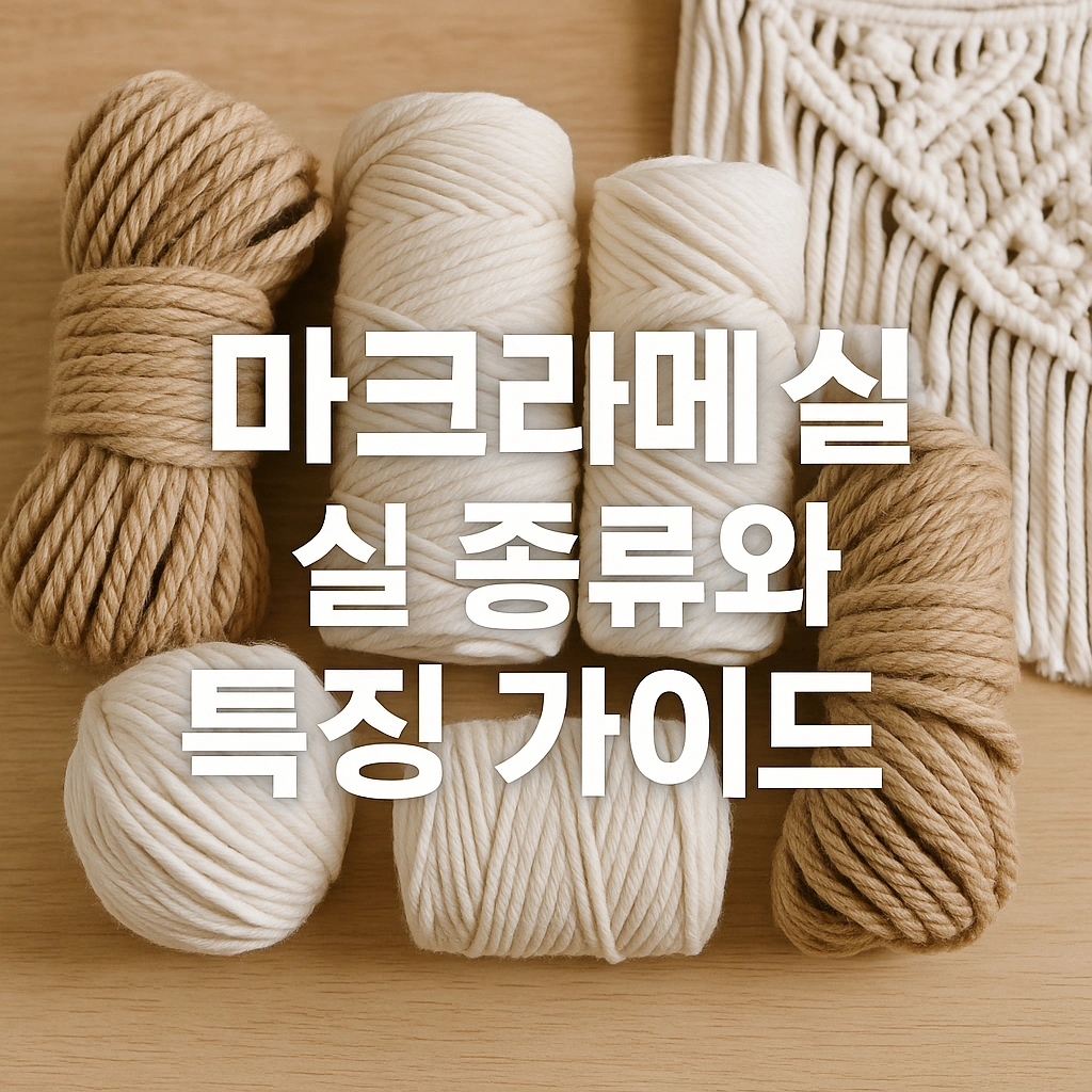 마크라메 실 종류와 특징 가이드