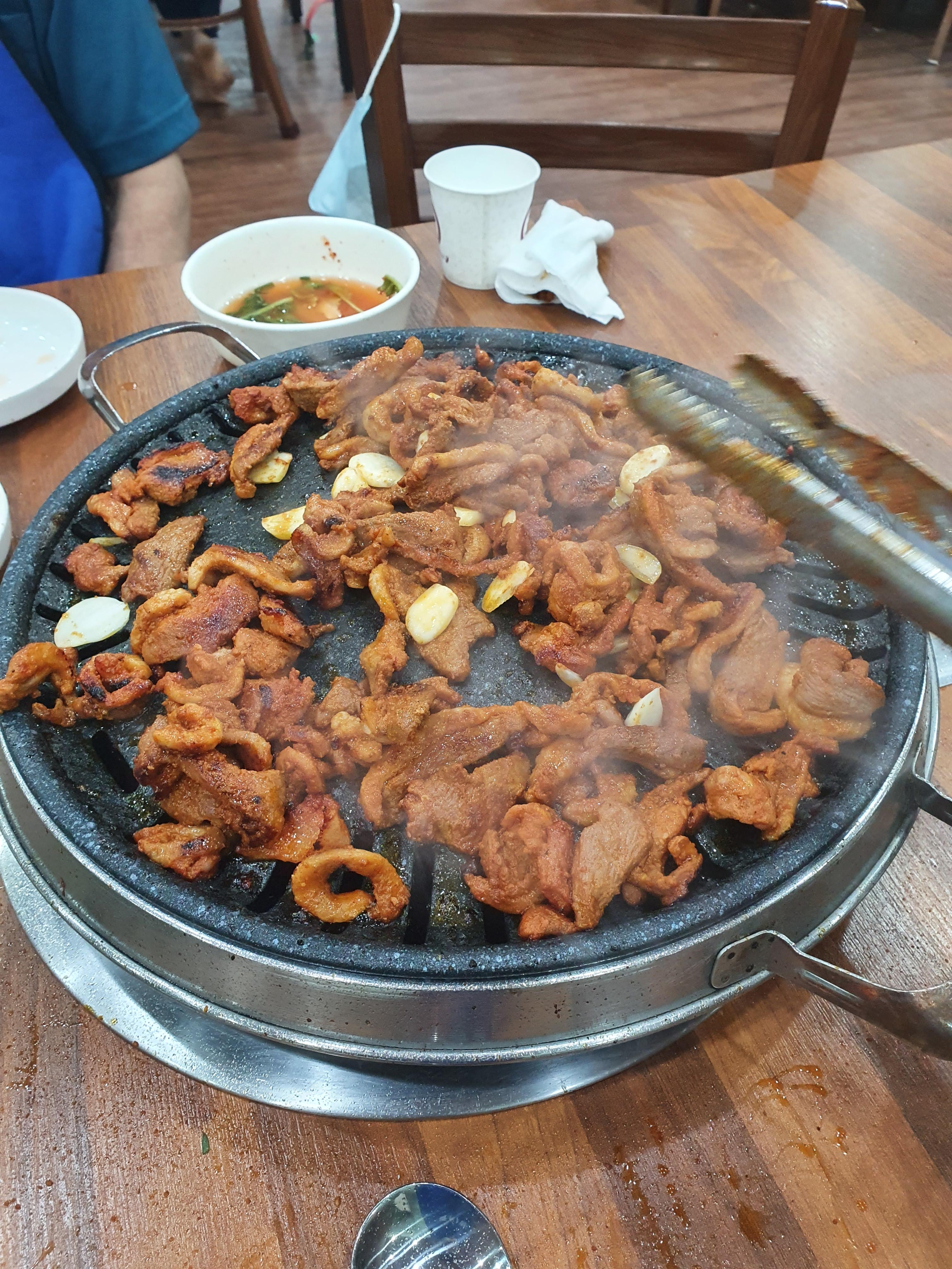 죽순산장 오리 주물럭 다 익었다!