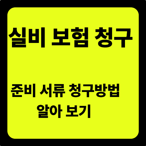 실비보험 청구하기, 실비보험 청구시 필요한 서류,알아보고 신청하기