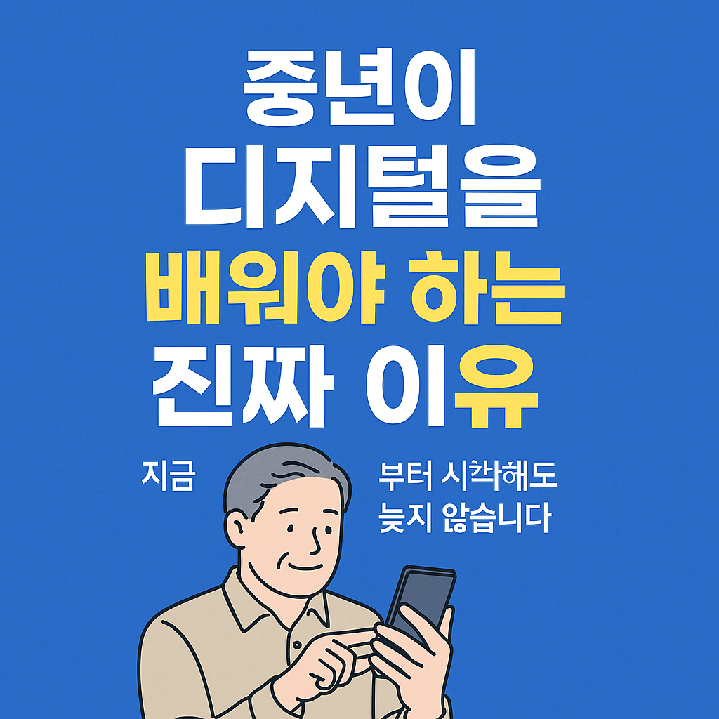 중년이 디지털을 배워야 하는 진짜 이유 – 지금부터 시작해도 늦지 않습니다