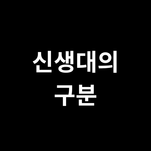 신생대의 구분
