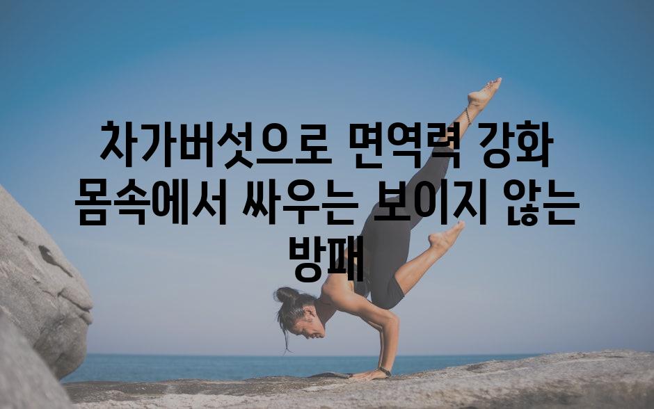 차가버섯으로 면역력 강화 몸속에서 싸우는 보이지 않는 방패