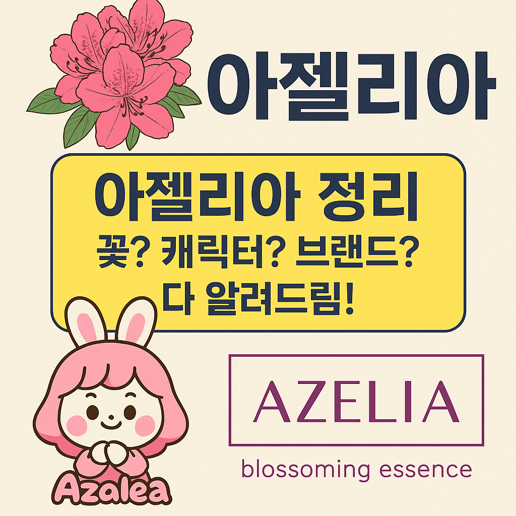 아젤리아 뜻부터 꽃말, 캐릭터, 화장품까지 – 2025 트렌드로 떠오른 '아젤리아' 총정리