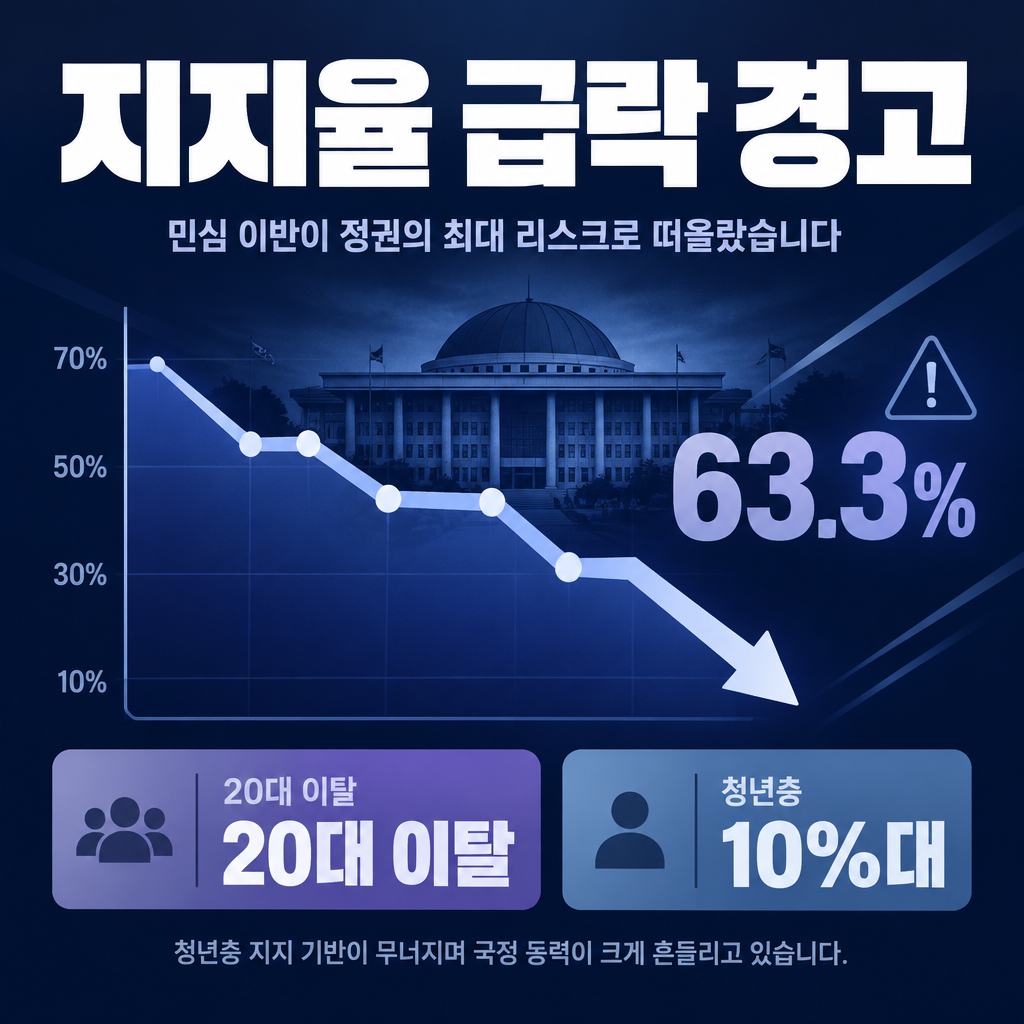 지지율 급락 경고