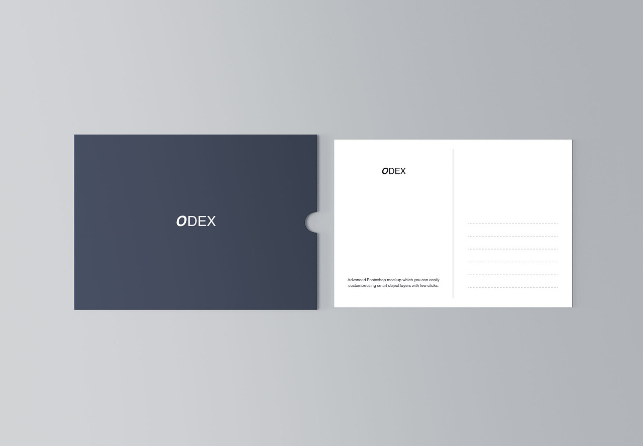 Flat Postcard Mockup(플랫 엽서 목업)