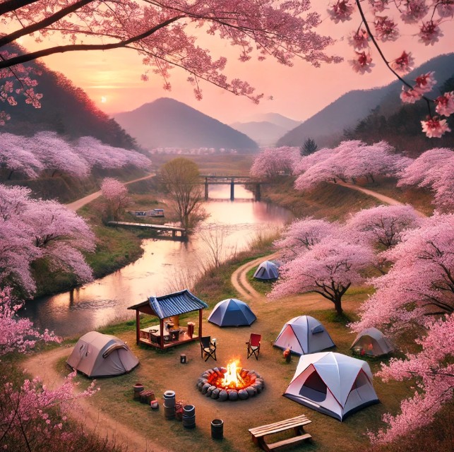 전라북도에서 만나는 봄의 낭만! 벚꽃 캠핑장 추천_관련사진