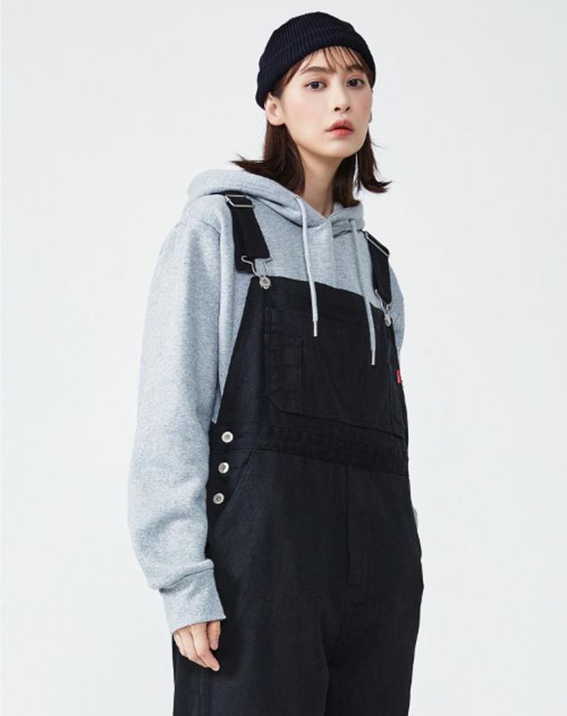 더스토리 코튼 오버롤 멜빵 팬츠