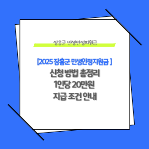 장흥권 민생안정지원금