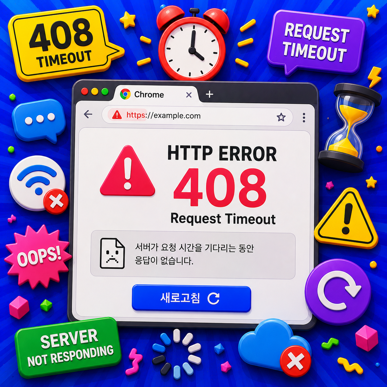 크롬 HTTP ERROR 408 해결방법 총정리 &ndash; Request Timeout&middot;요청시간초과&middot;408오류까지