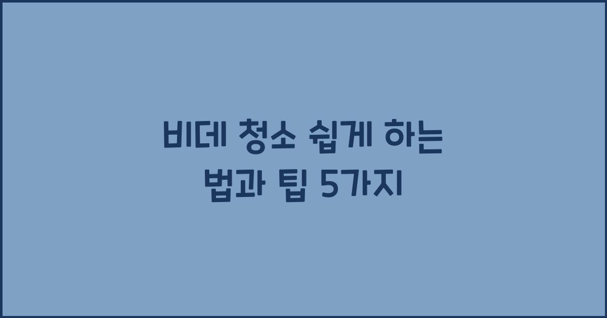 비데 청소