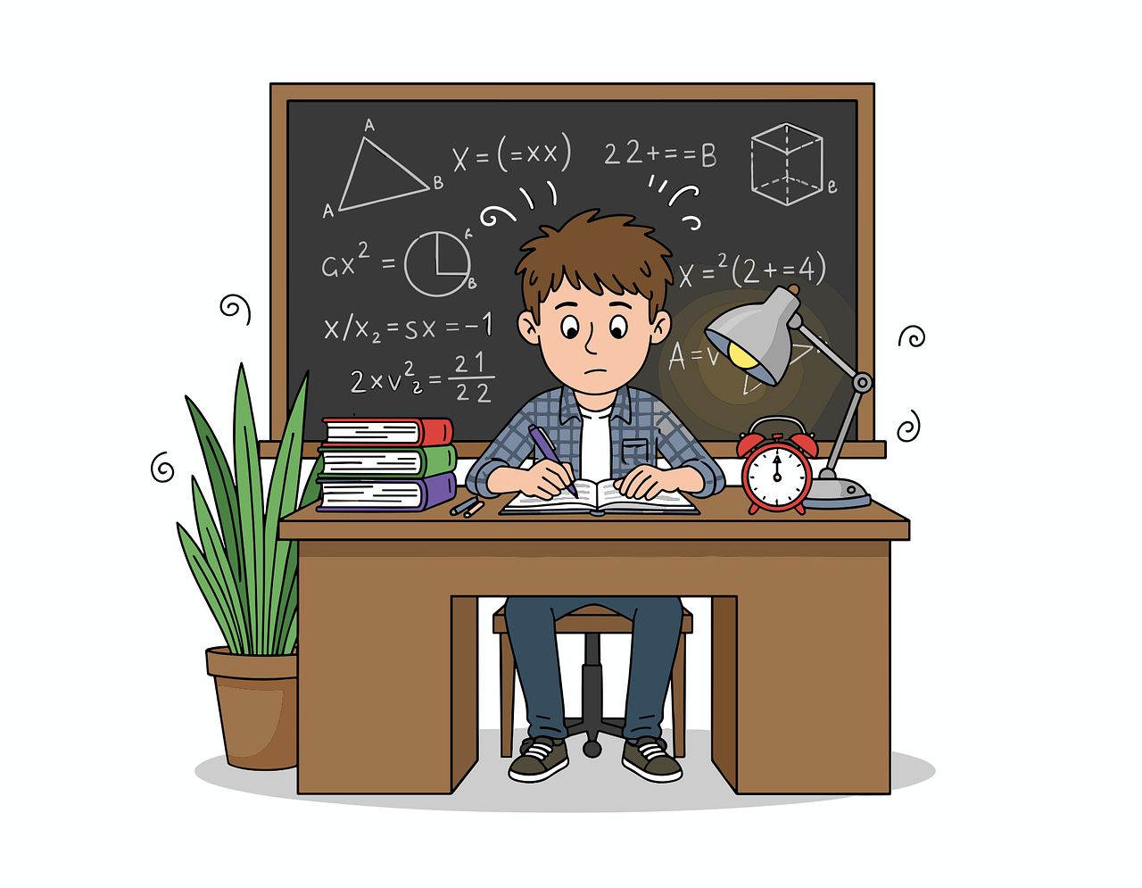 수학공부하는 이미지