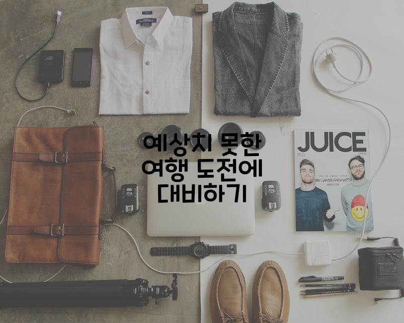 예상치 못한 여행 도전에 대비하기