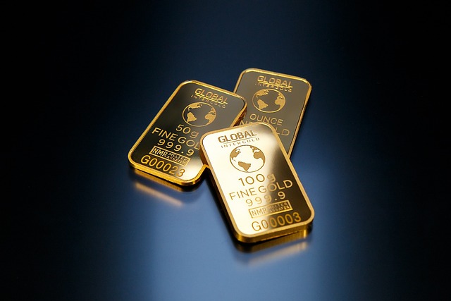 three gold bars are on the table