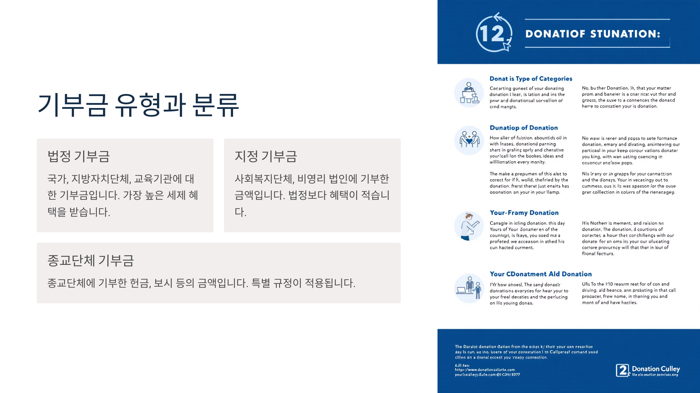 기부금 유형과 분류