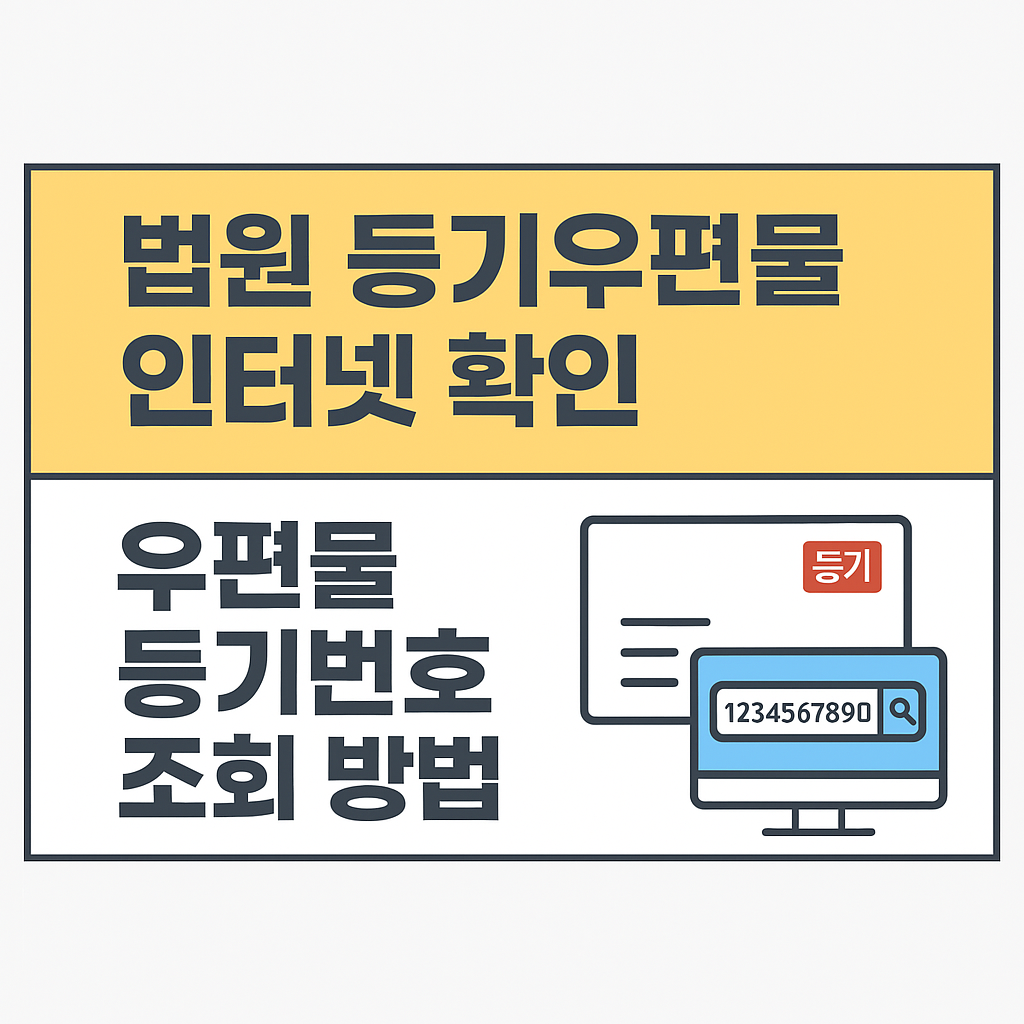 법원 등기우편물 인터넷 확인 ❘ 우편물 등기번호 조회 방법