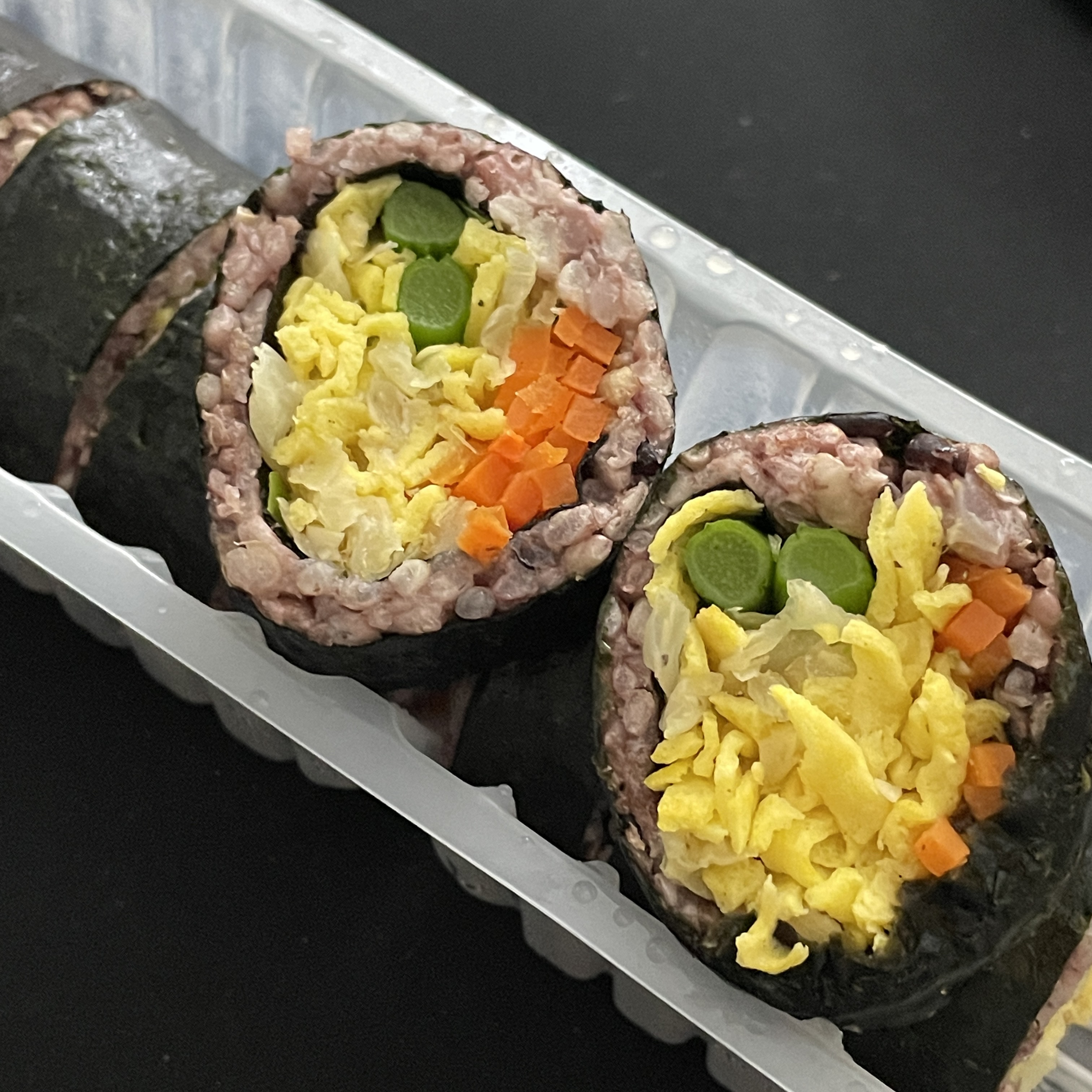 곤약현미김밥 흑미계란맛