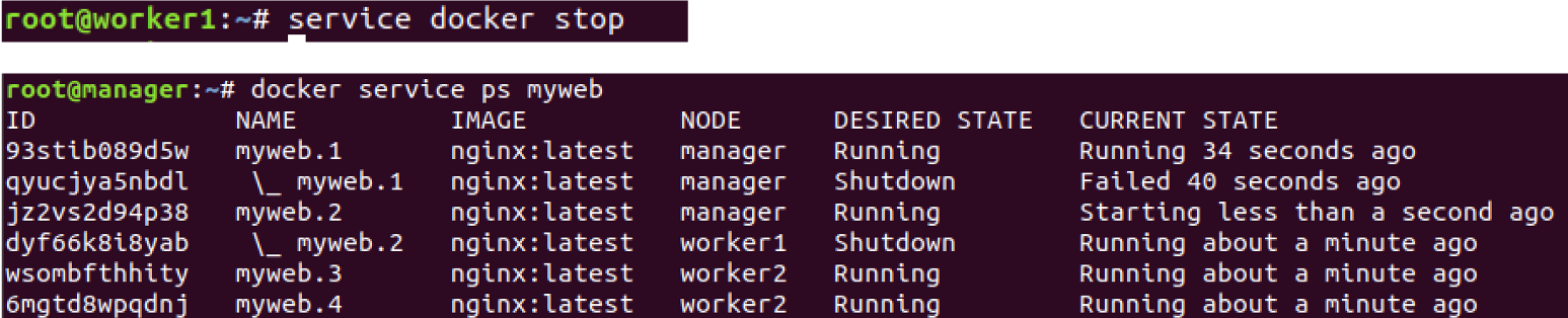 service docker stop