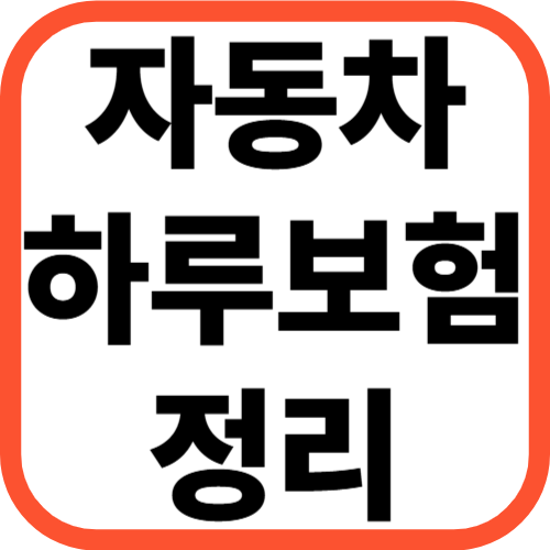 자동차 하루보험 정리