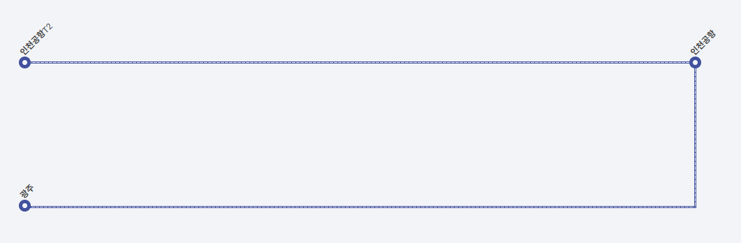 광주에서 인천공항 리무진 노선도