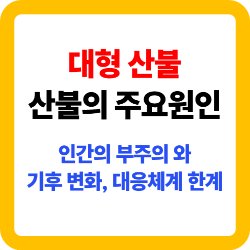 대형 산불 원인 분석