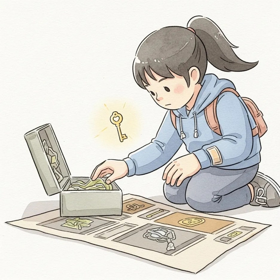 열쇠를 찾아 파밍 중인 플레이어 모습.