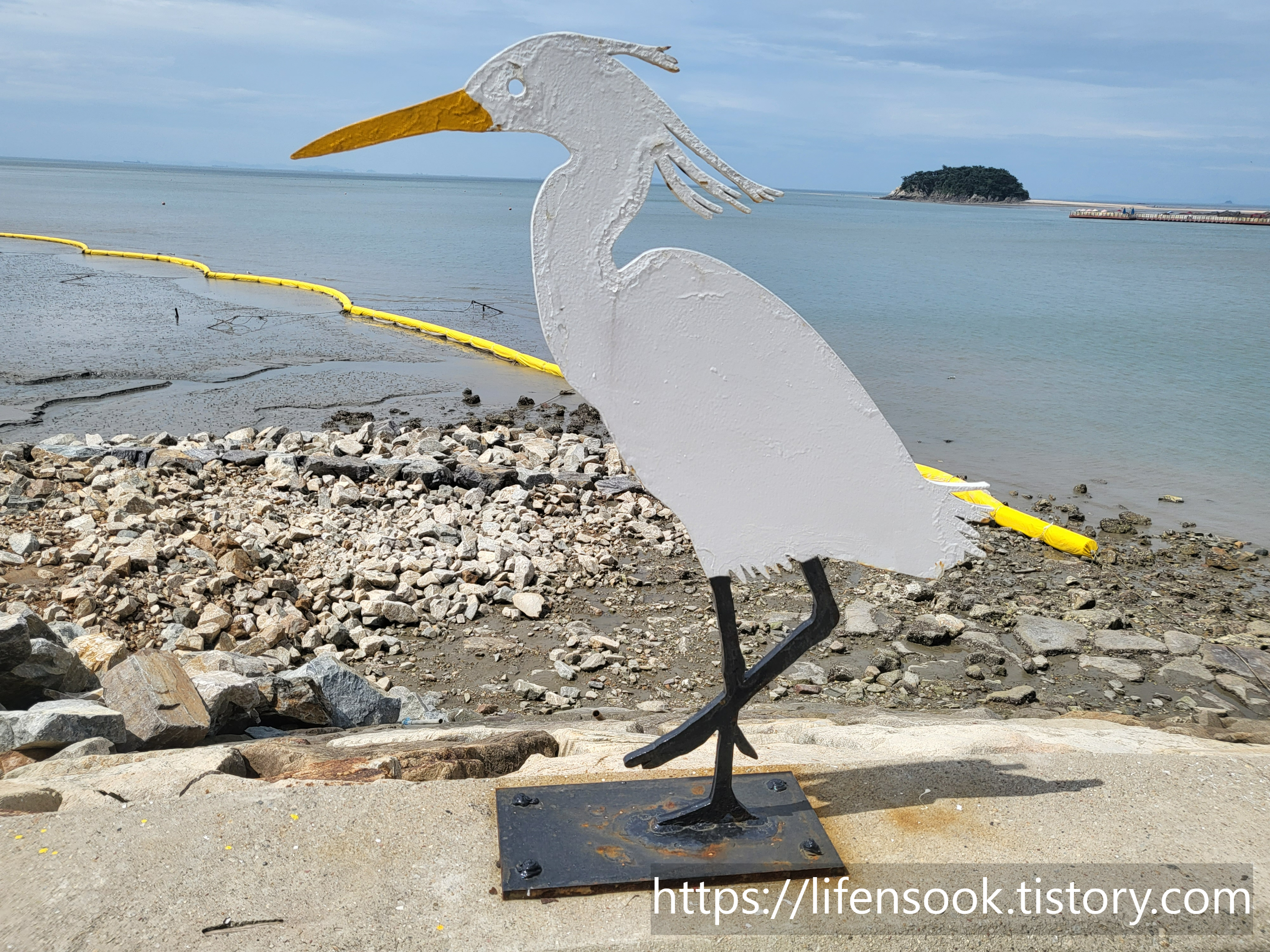 대부해솔길 3코스 노랑부리백로 이정표 2