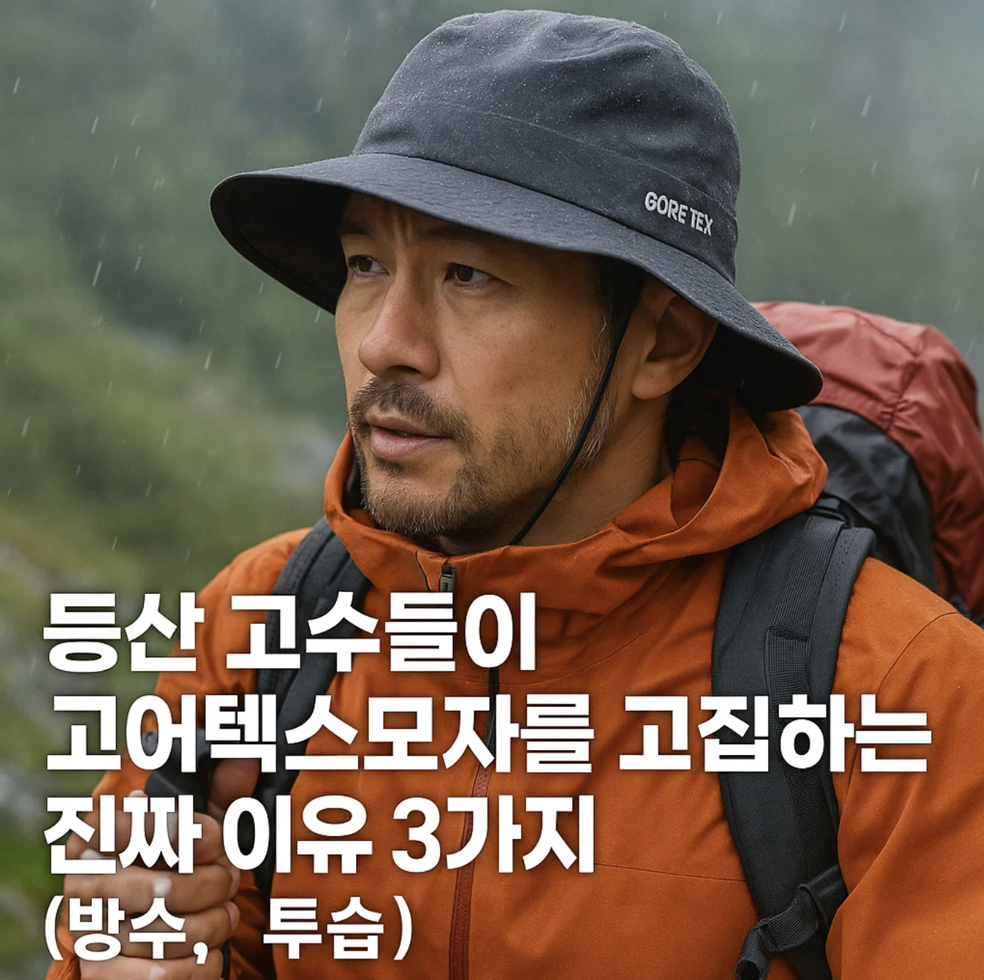등산 고수들이 고어텍스모자를 고집하는 진짜 이유 3가지 (방수, 투습)